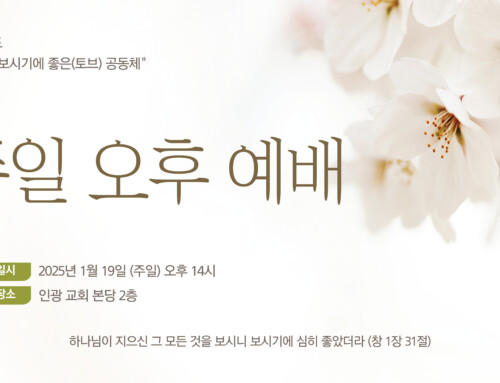 하나님 보시기에 좋은 교회